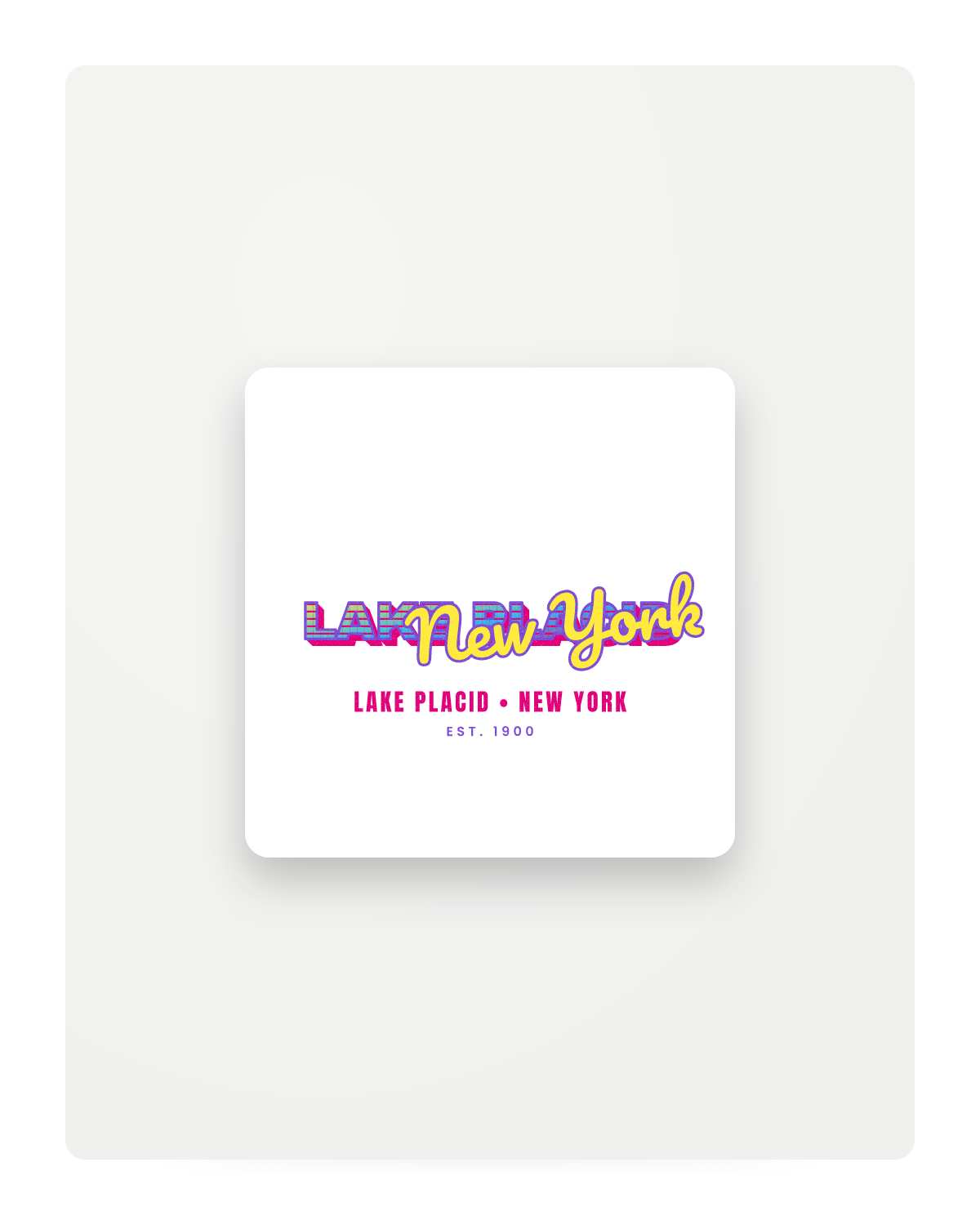 Lake Placid Music TV Fridge Magnet in White