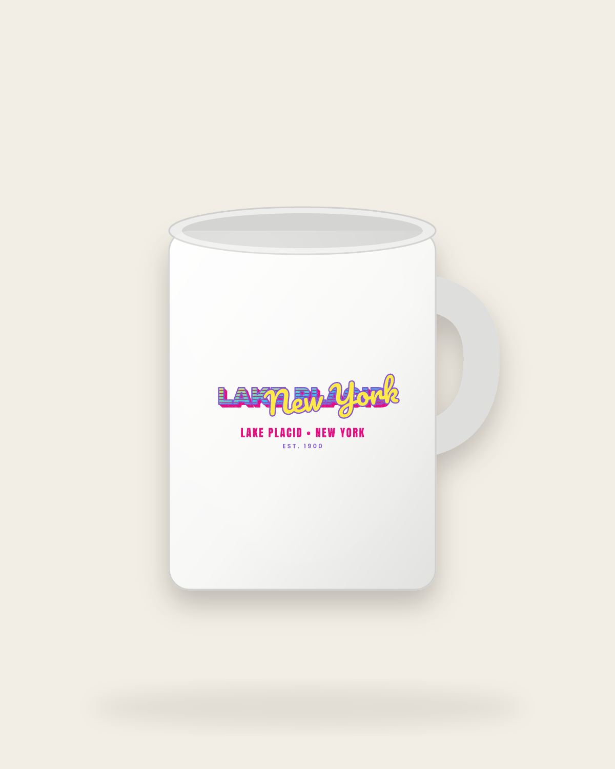 Lake Placid Music TV Ceramic Mug 15oz in White