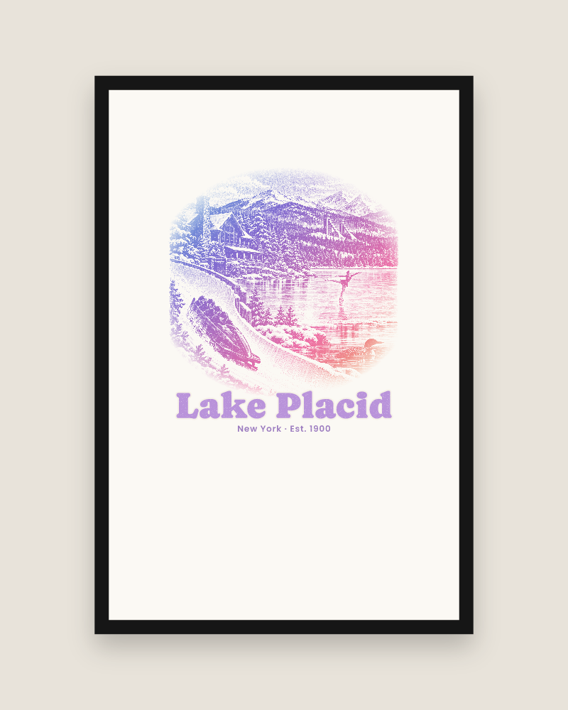 Lake Placid Winter Village Matte Poster