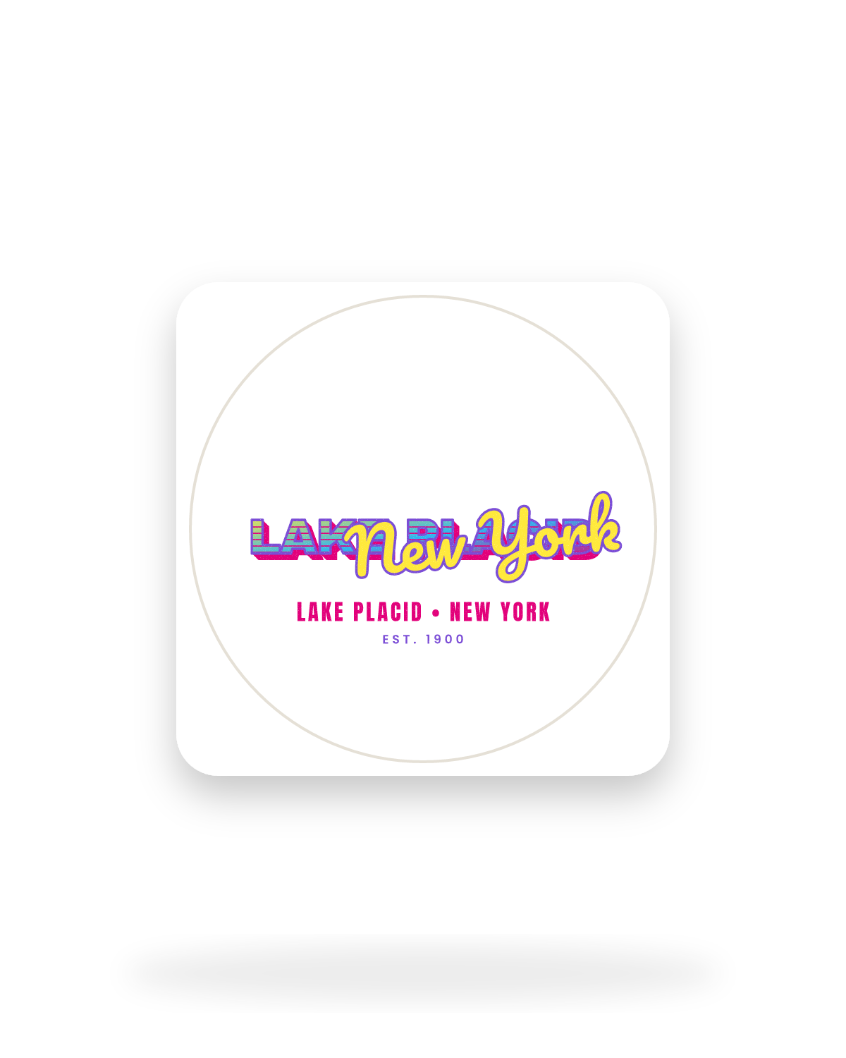 Lake Placid Music TV Kiss-Cut Sticker in White