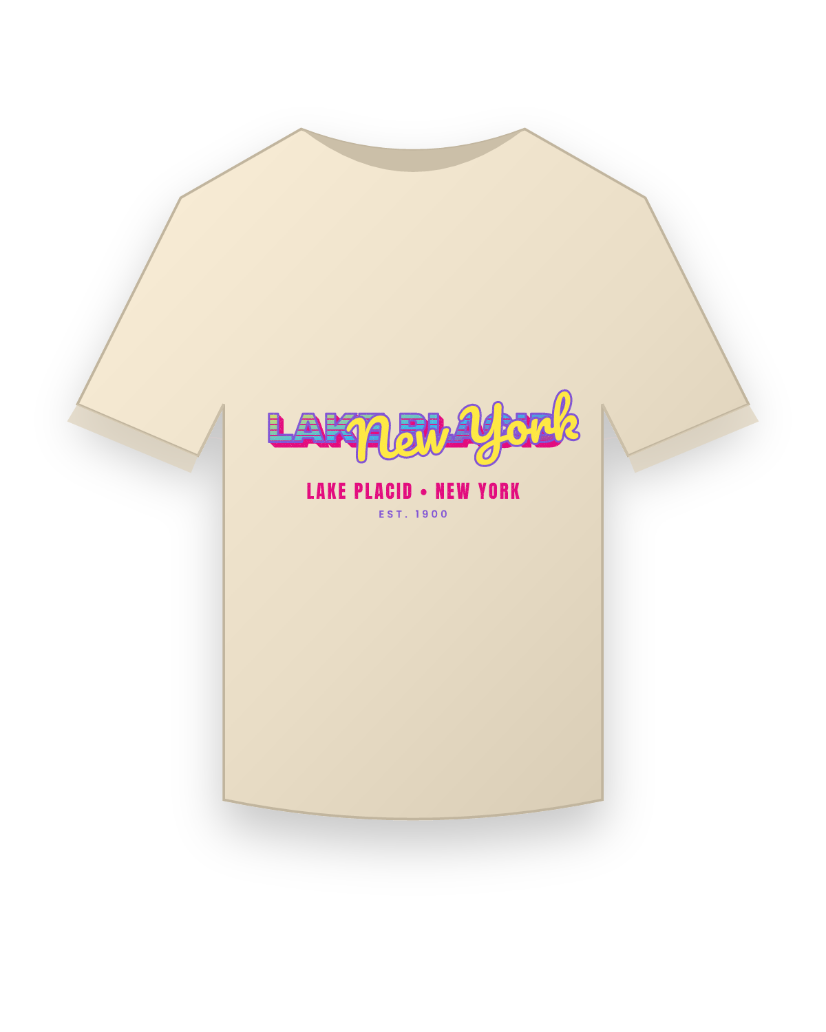 Lake Placid Music TV Classic Tee in Natural