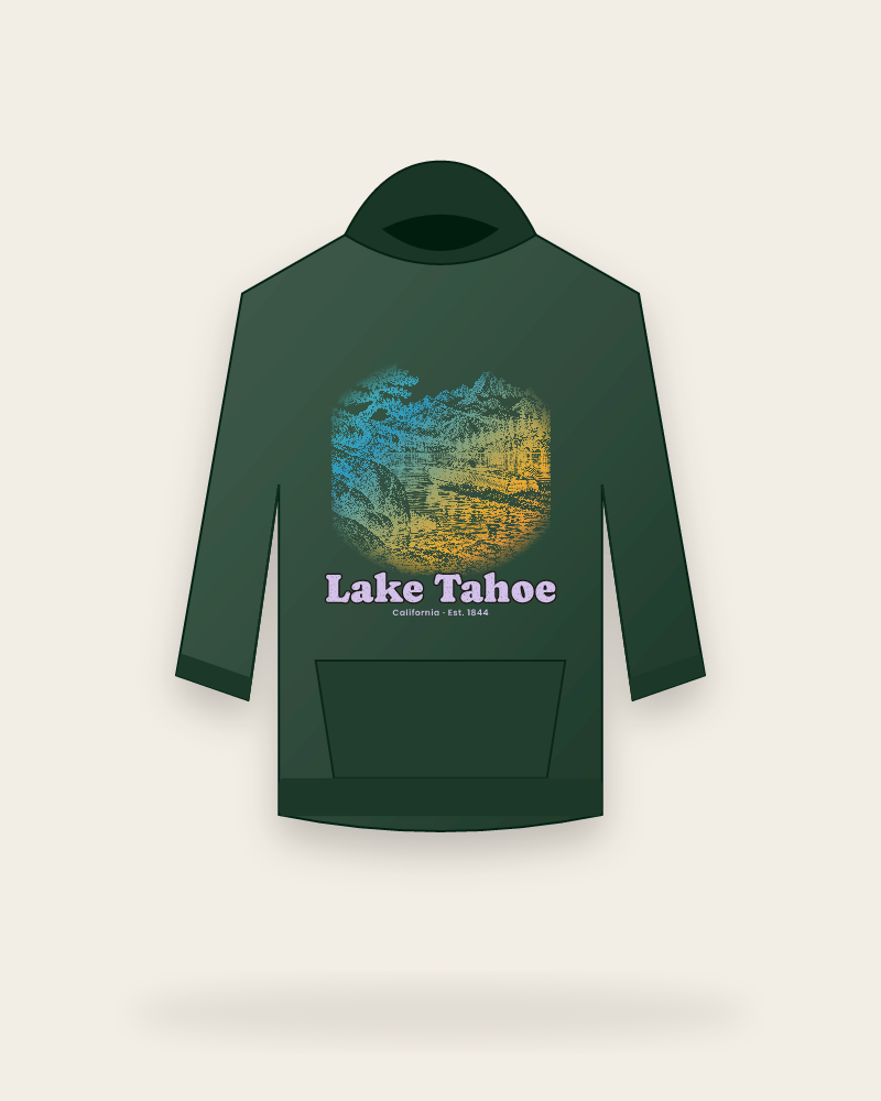 Lake Tahoe Wooden Boat Hooded Sweatshirt