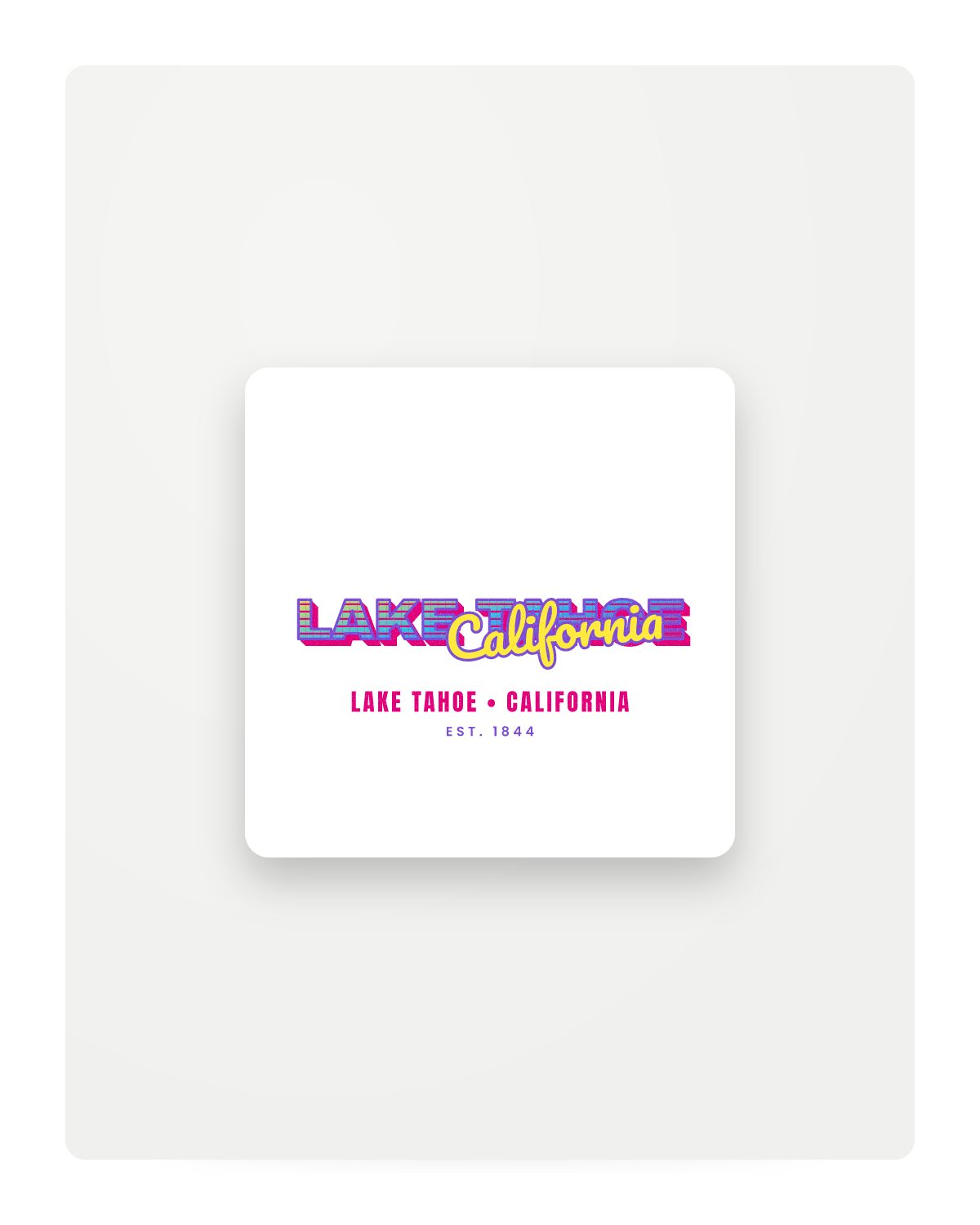Lake Tahoe Music TV Fridge Magnet in White