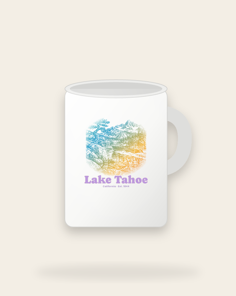 Lake Tahoe Wooden Boat Ceramic Mug 15oz