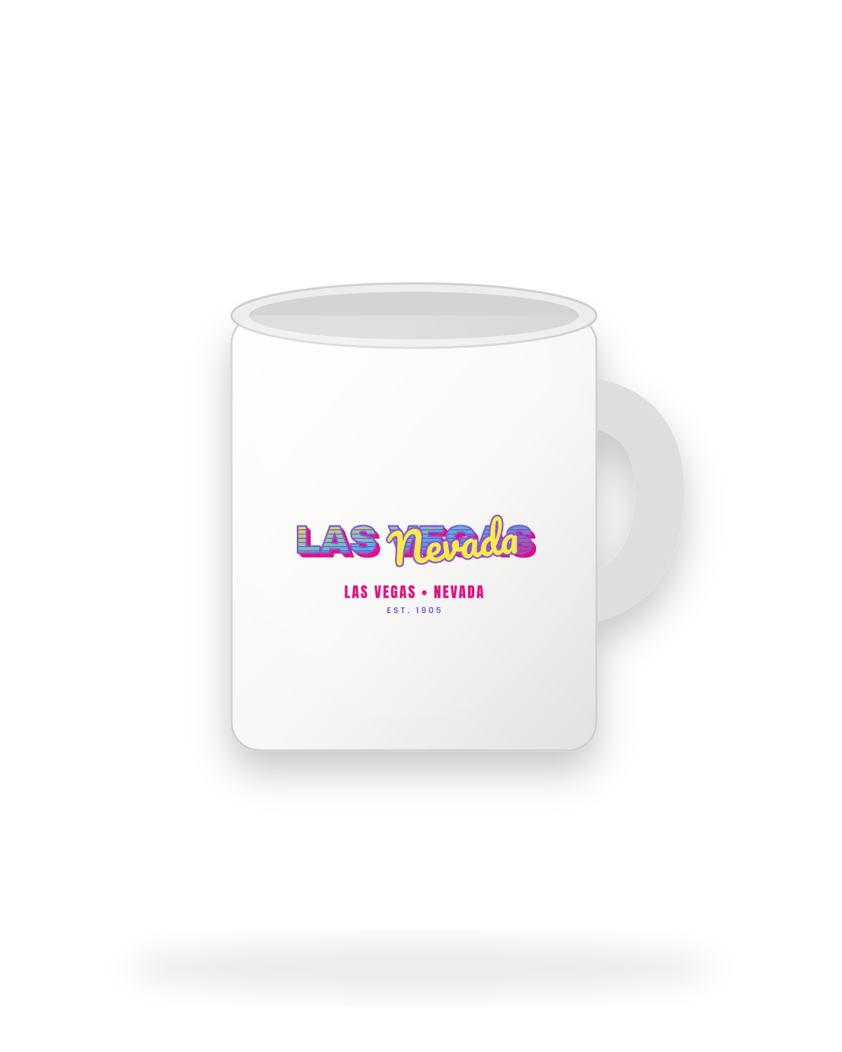 Las Vegas Music TV Ceramic Mug 11oz in White