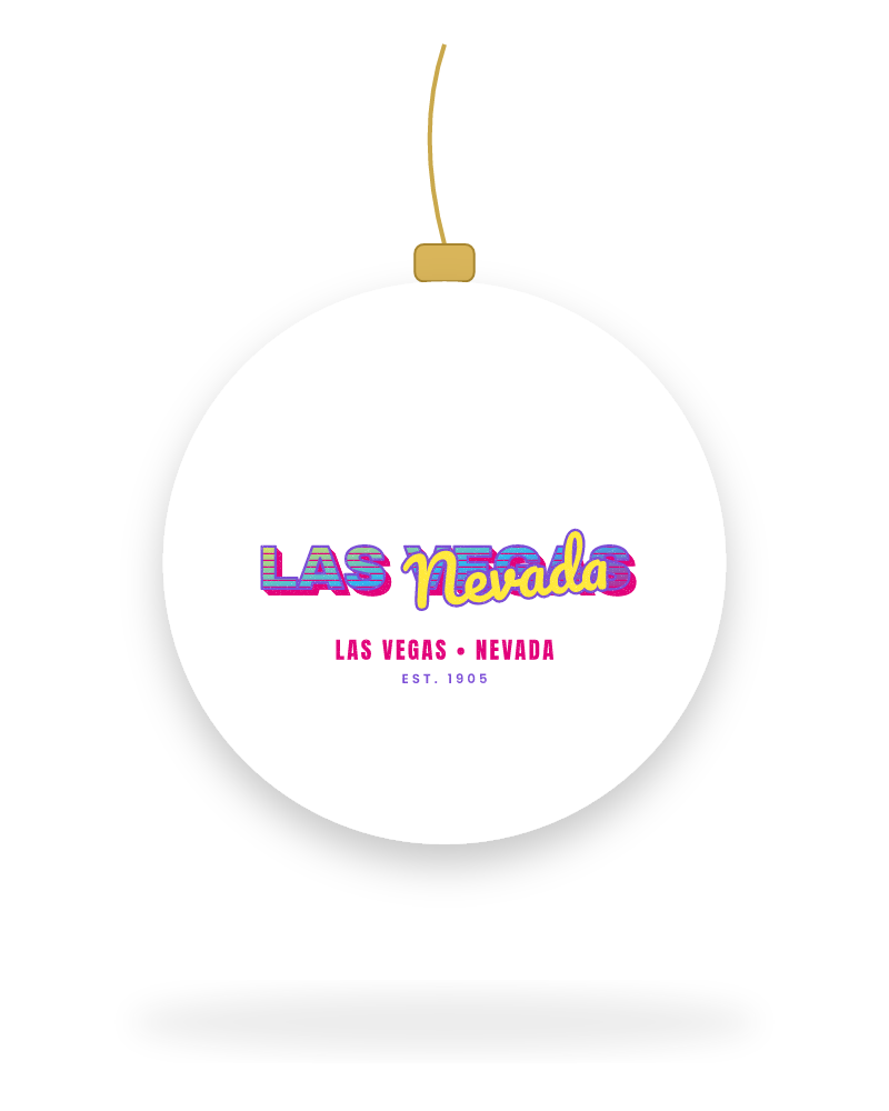 Las Vegas Music TV Ceramic Ornament