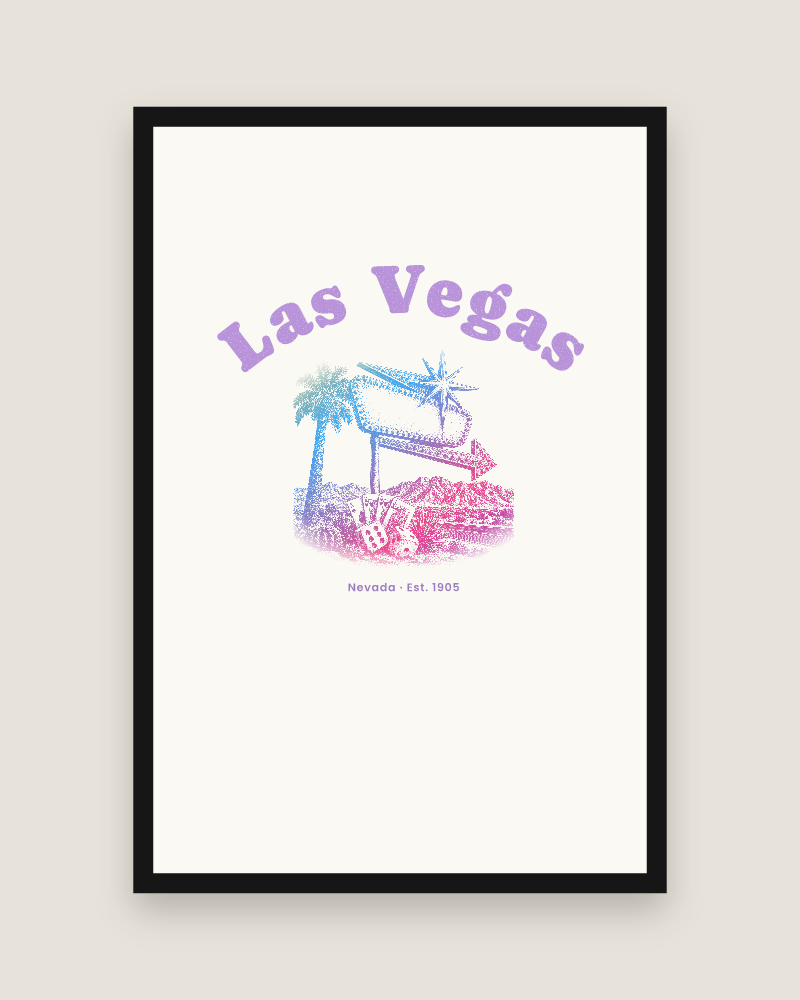 Las Vegas Neon Sign Matte Poster