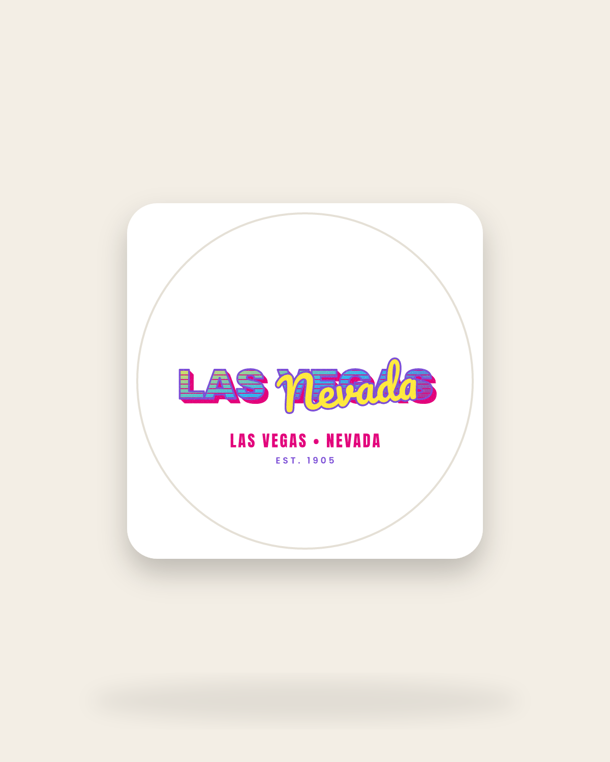 Las Vegas Music TV Kiss-Cut Sticker in White