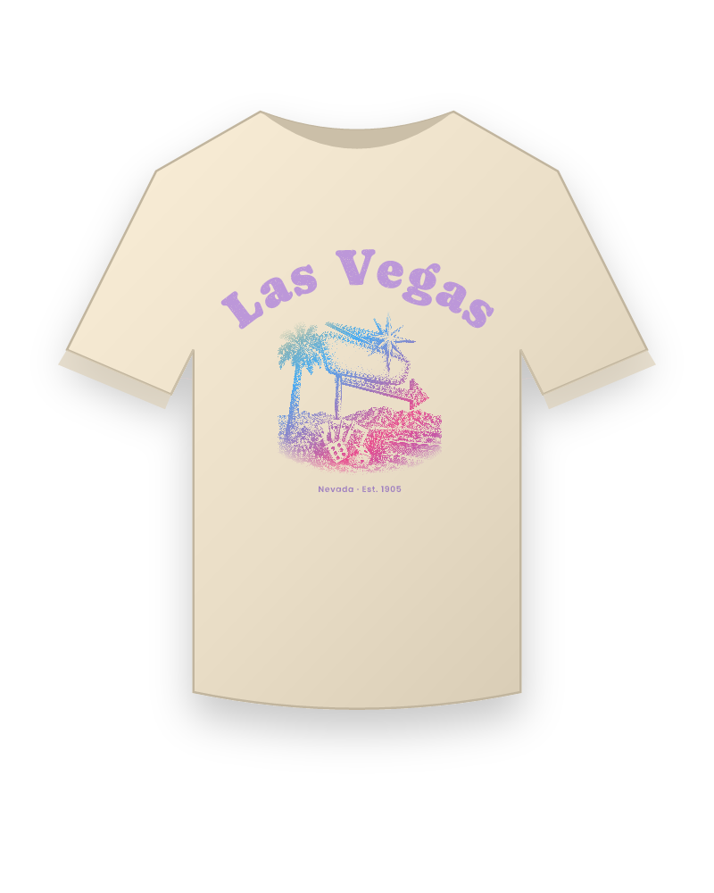 Las Vegas Neon Sign Organic Cotton Tee