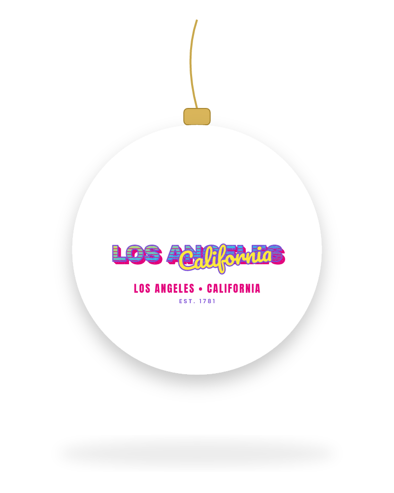 Los Angeles Music TV Ceramic Ornament