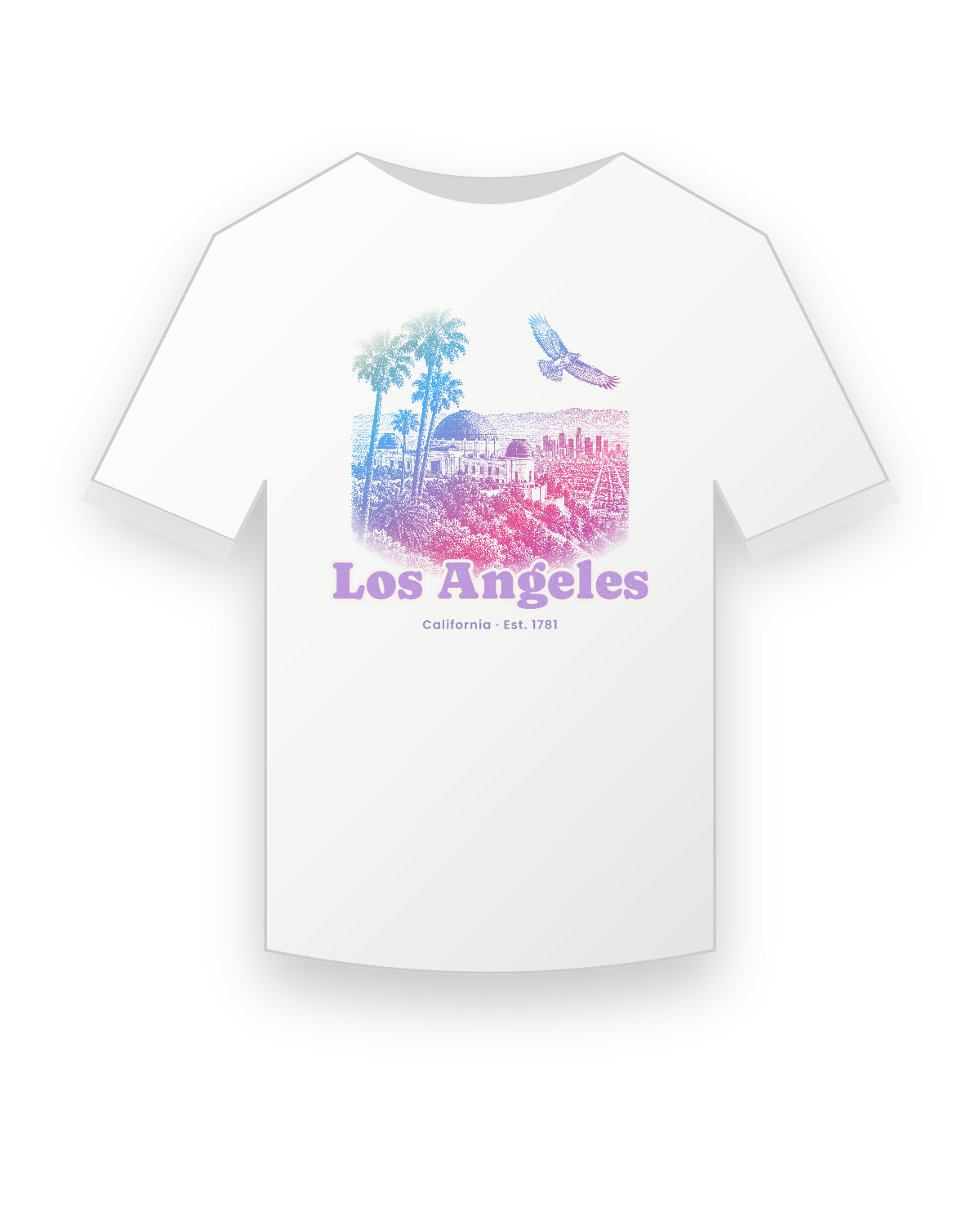 Los Angeles Griffith Observatory Youth Tee in White