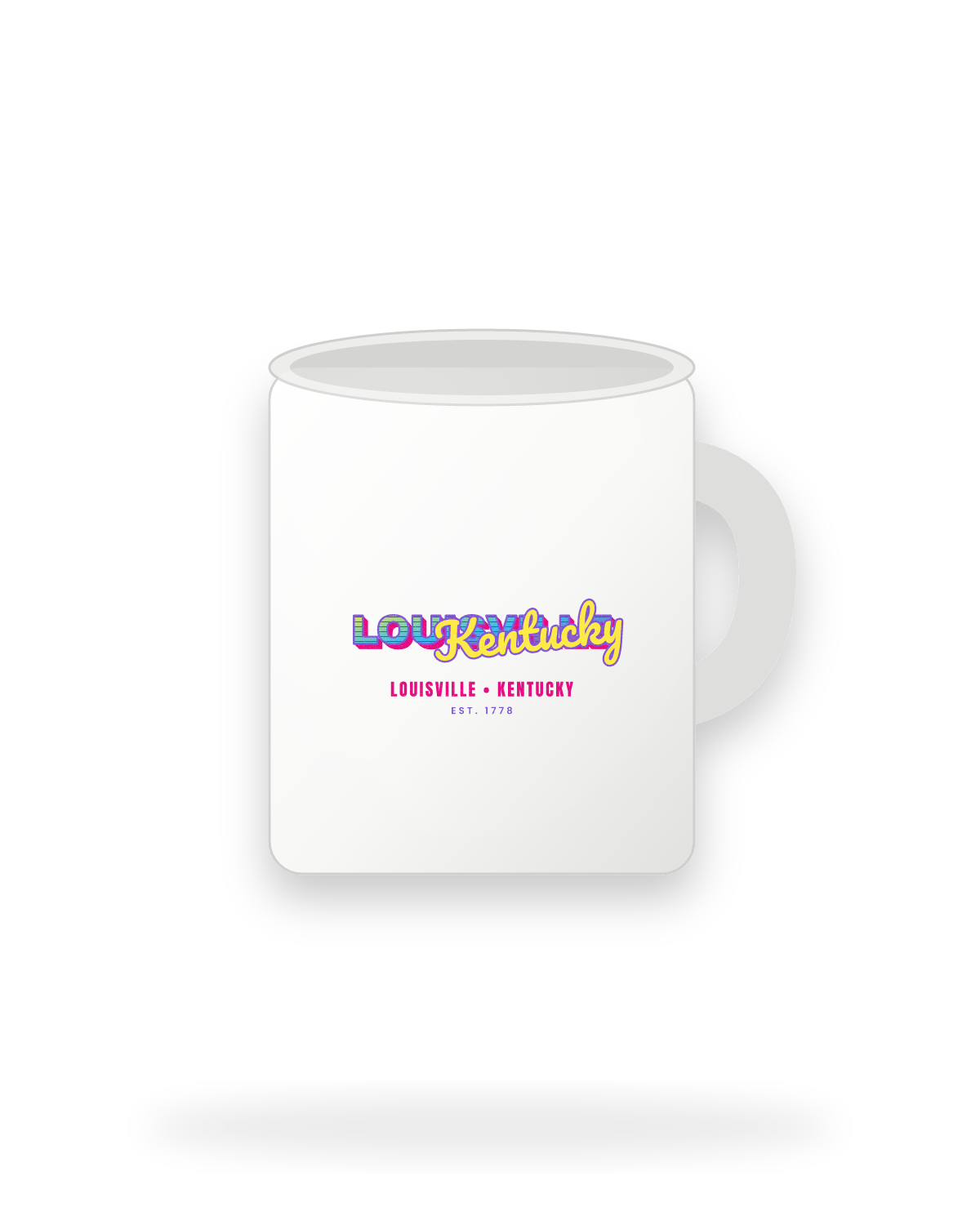 Louisville Music TV Ceramic Mug 11oz in White