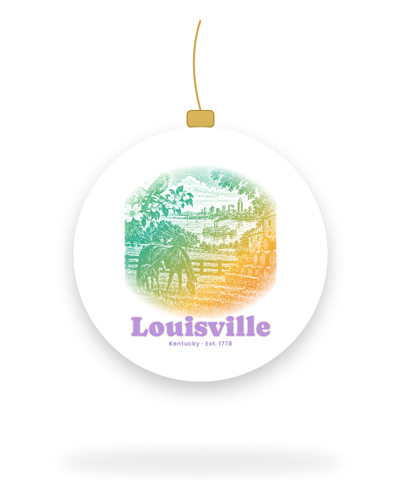 Louisville Bluegrass Mare & Foal Ceramic Ornament