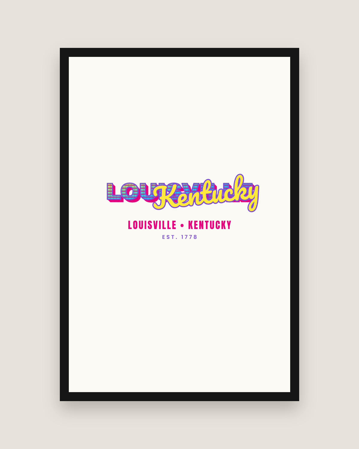 Louisville Music TV Matte Poster in White