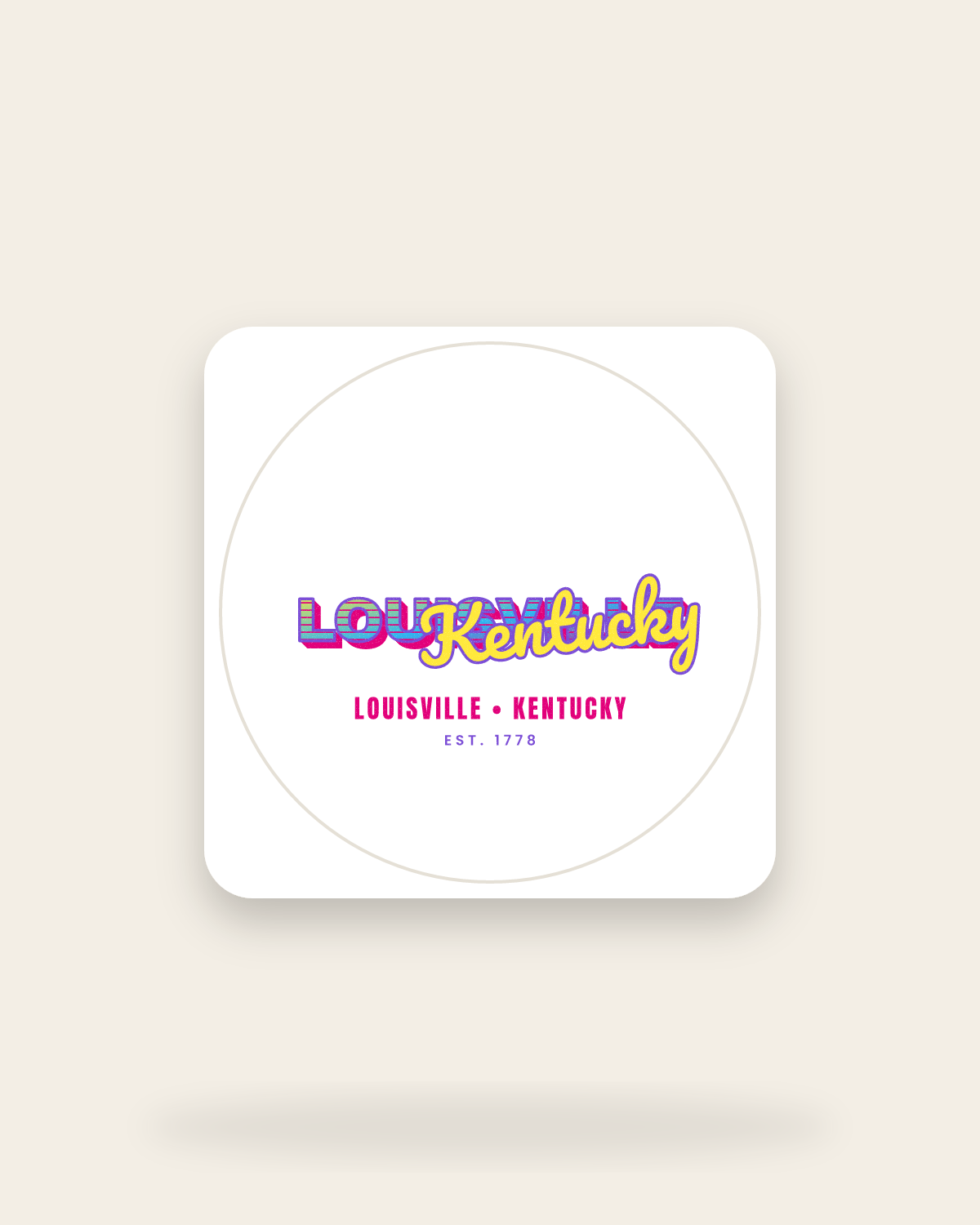 Louisville Music TV Kiss-Cut Sticker in White