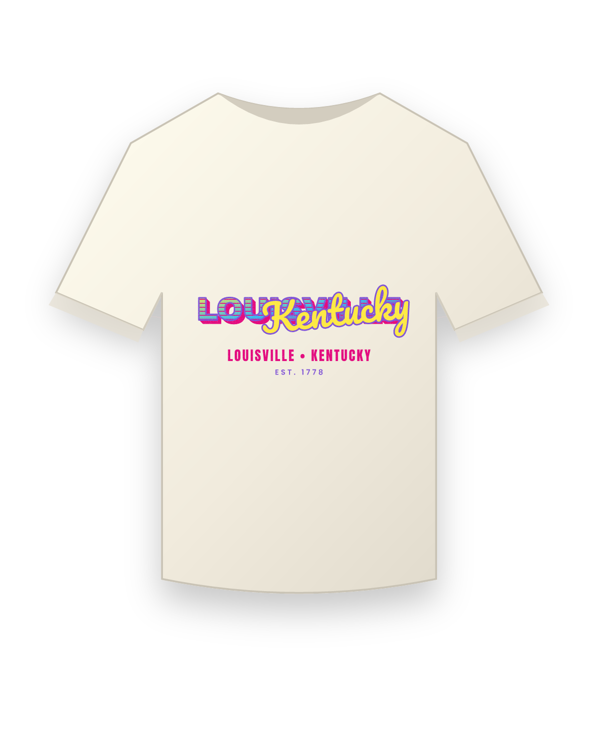 Louisville Music TV Vintage Wash Tee in Ivory