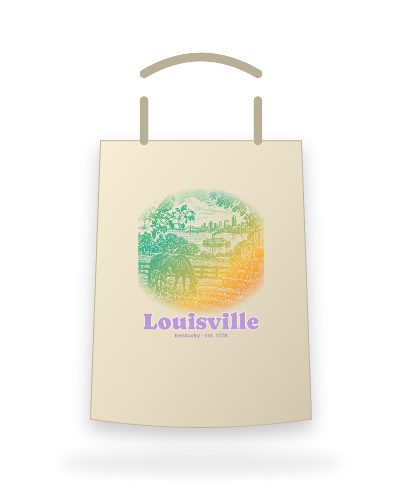 Louisville Bluegrass Mare & Foal Canvas Tote