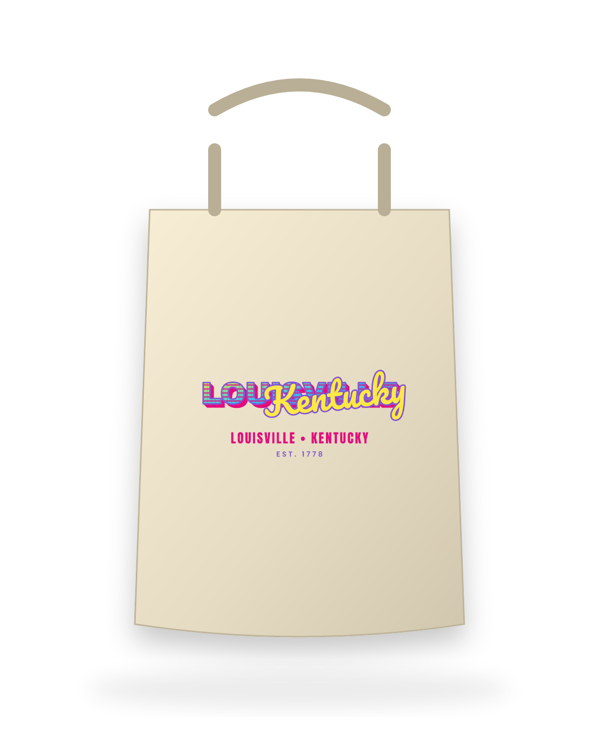 Louisville Music TV Canvas Tote in Beige
