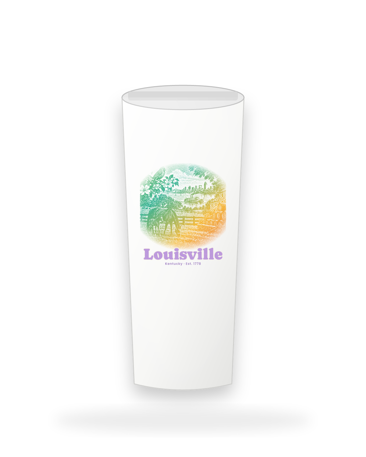 Louisville Bluegrass Mare & Foal Insulated Tumbler 20oz in White