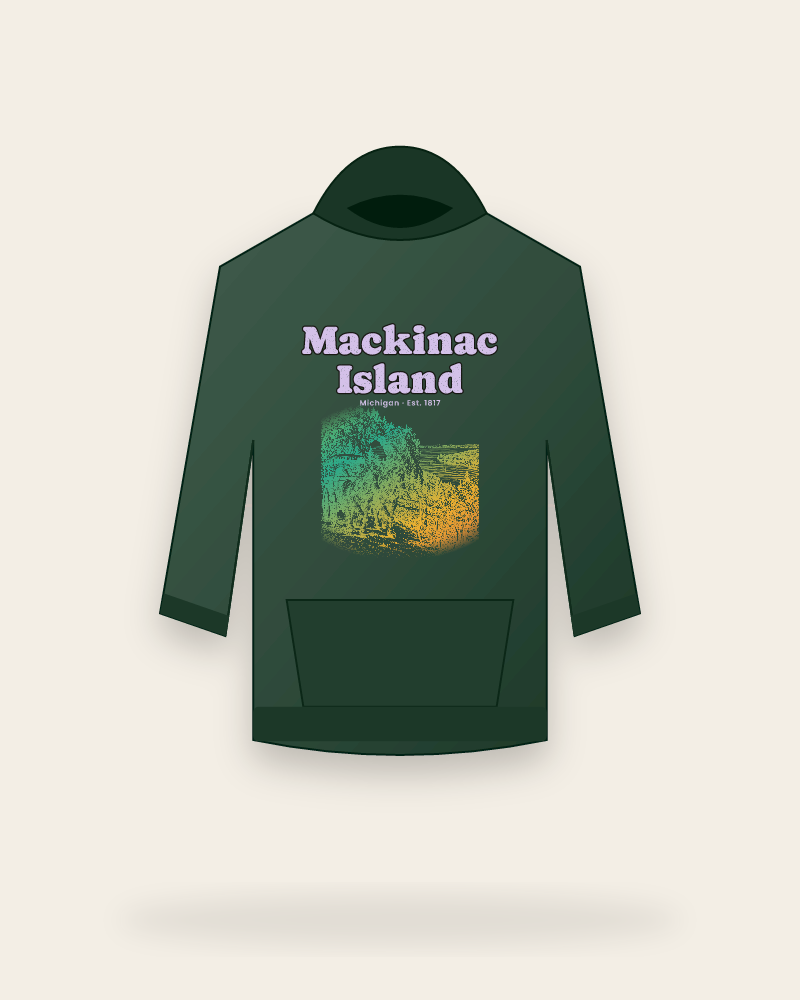 Mackinac Island Horse Carriage Hooded Sweatshirt
