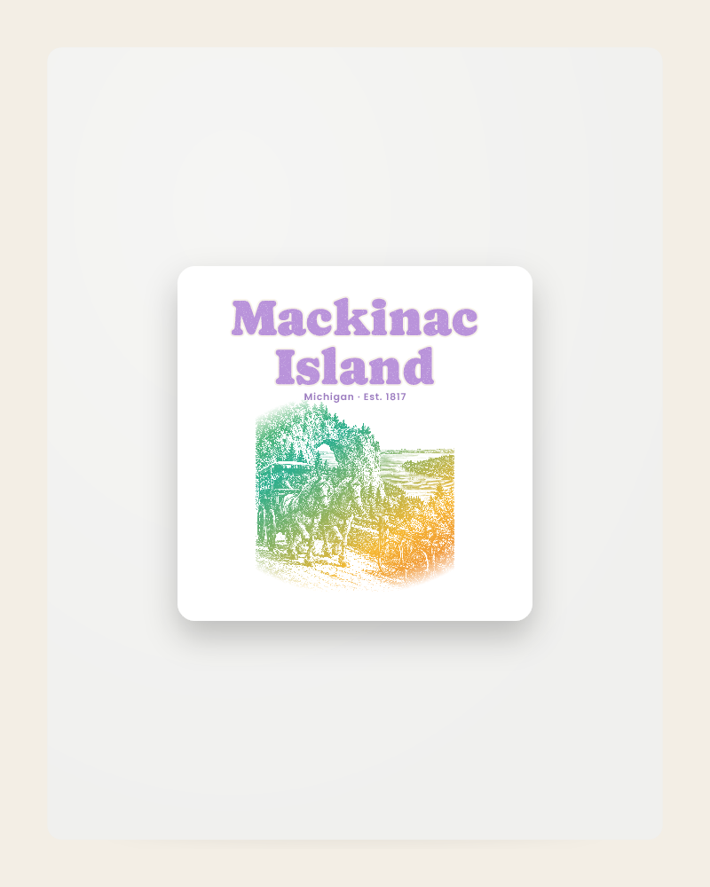 Mackinac Island Horse Carriage Fridge Magnet