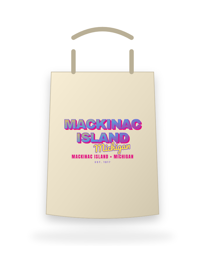 Mackinac Island Music TV Canvas Tote
