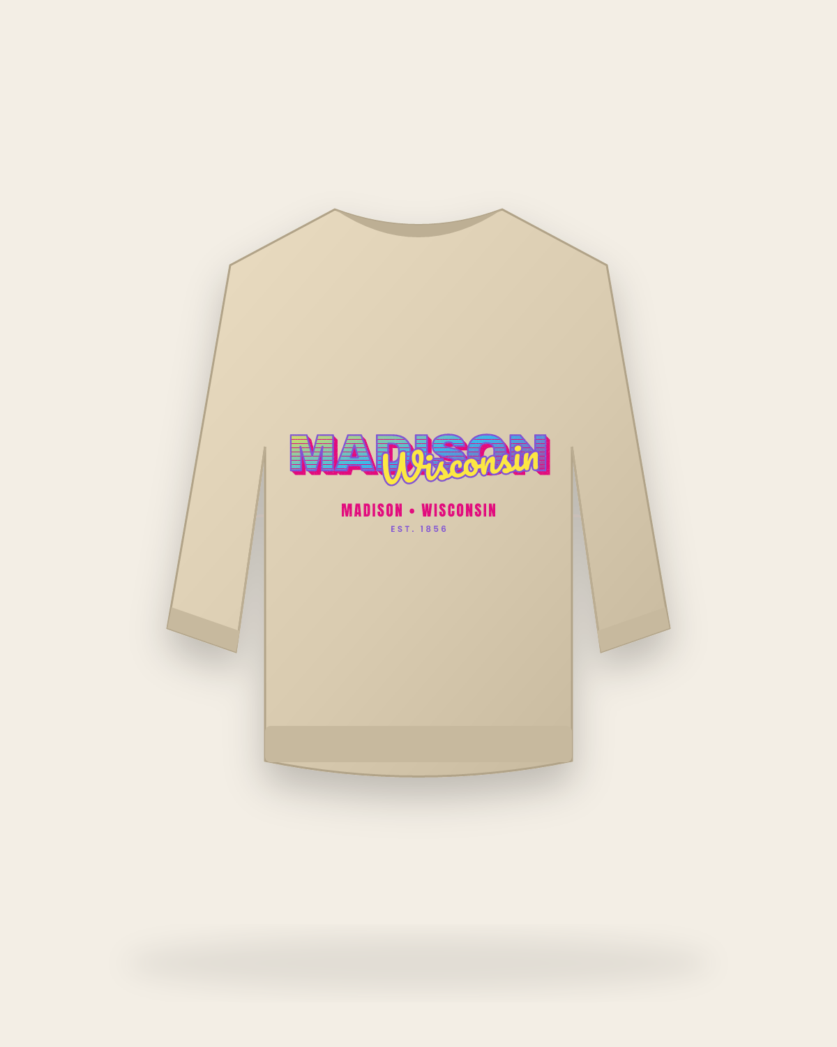 Madison Music TV Crewneck Sweatshirt in Sand