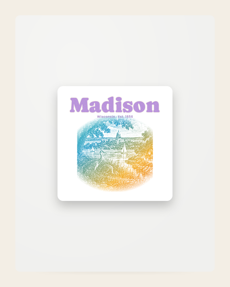 Madison Isthmus Cranes Fridge Magnet