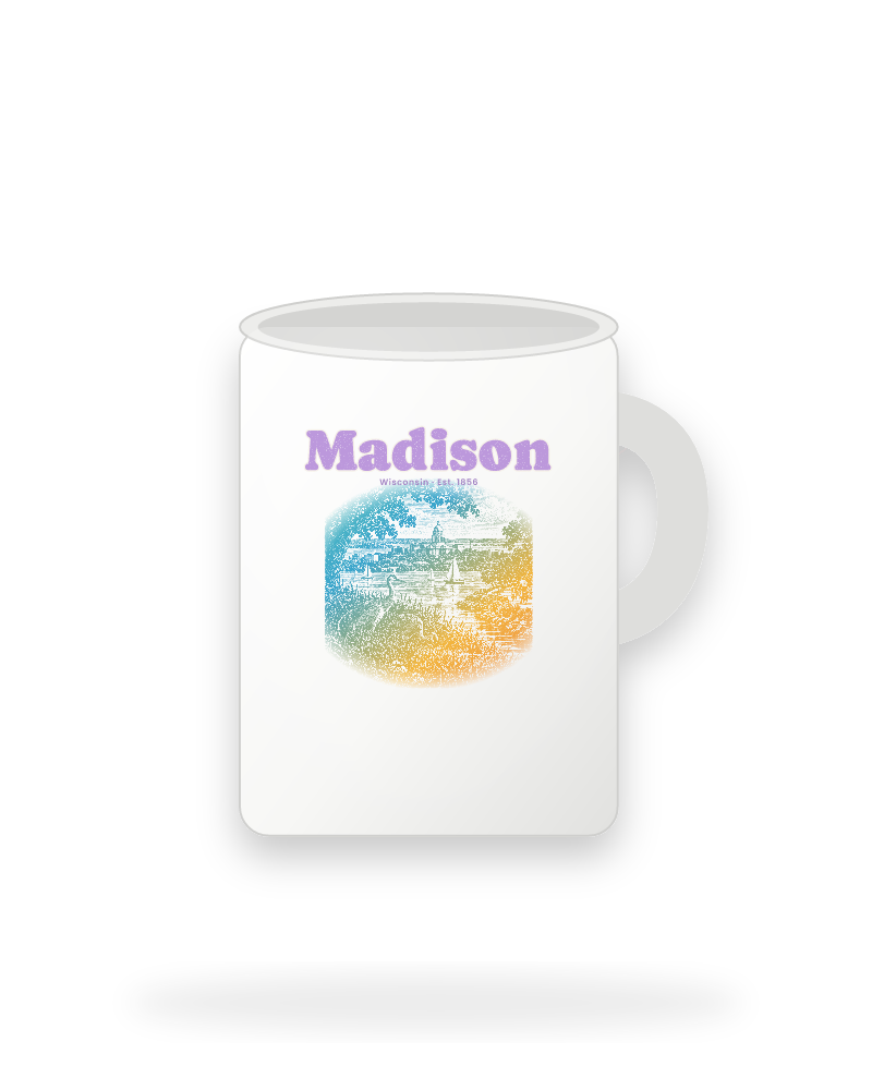 Madison Isthmus Cranes Ceramic Mug 15oz
