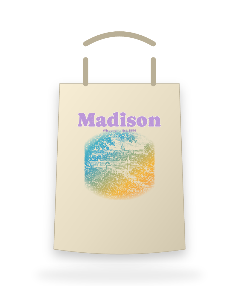 Madison Isthmus Cranes Canvas Tote
