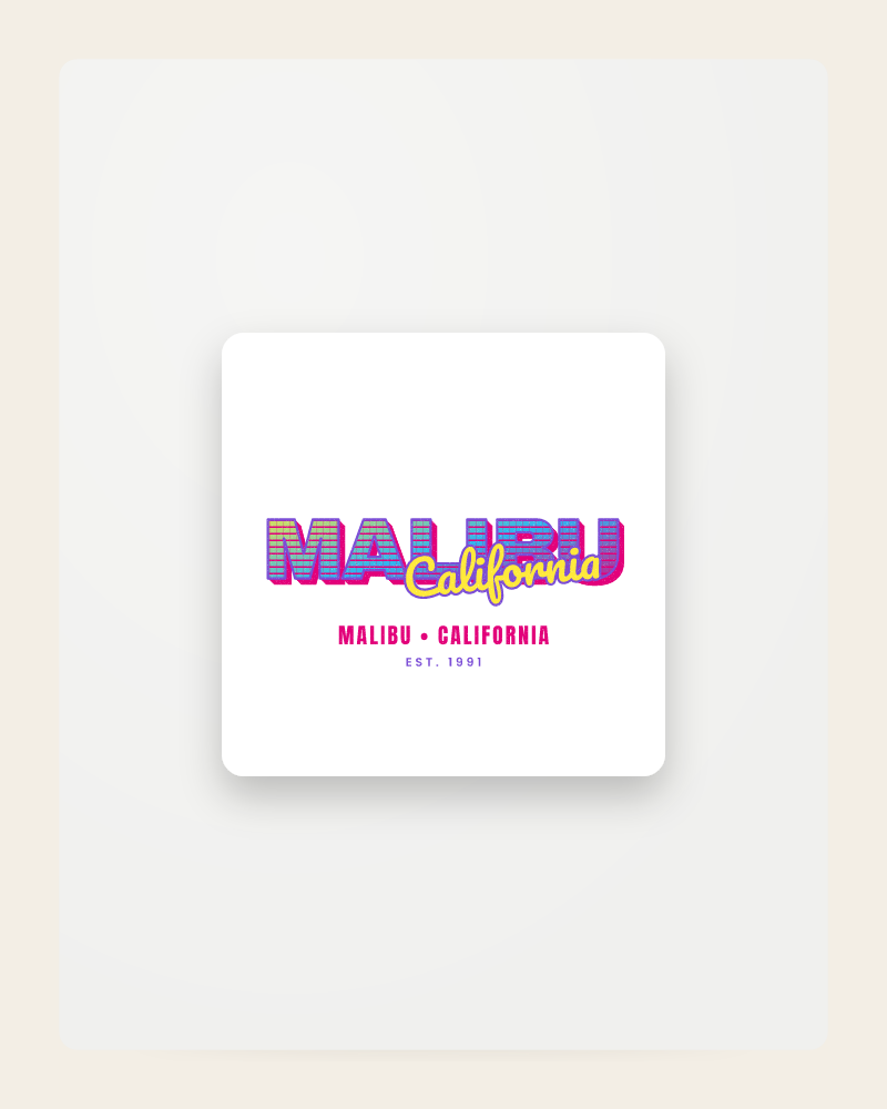 Malibu Music TV Fridge Magnet