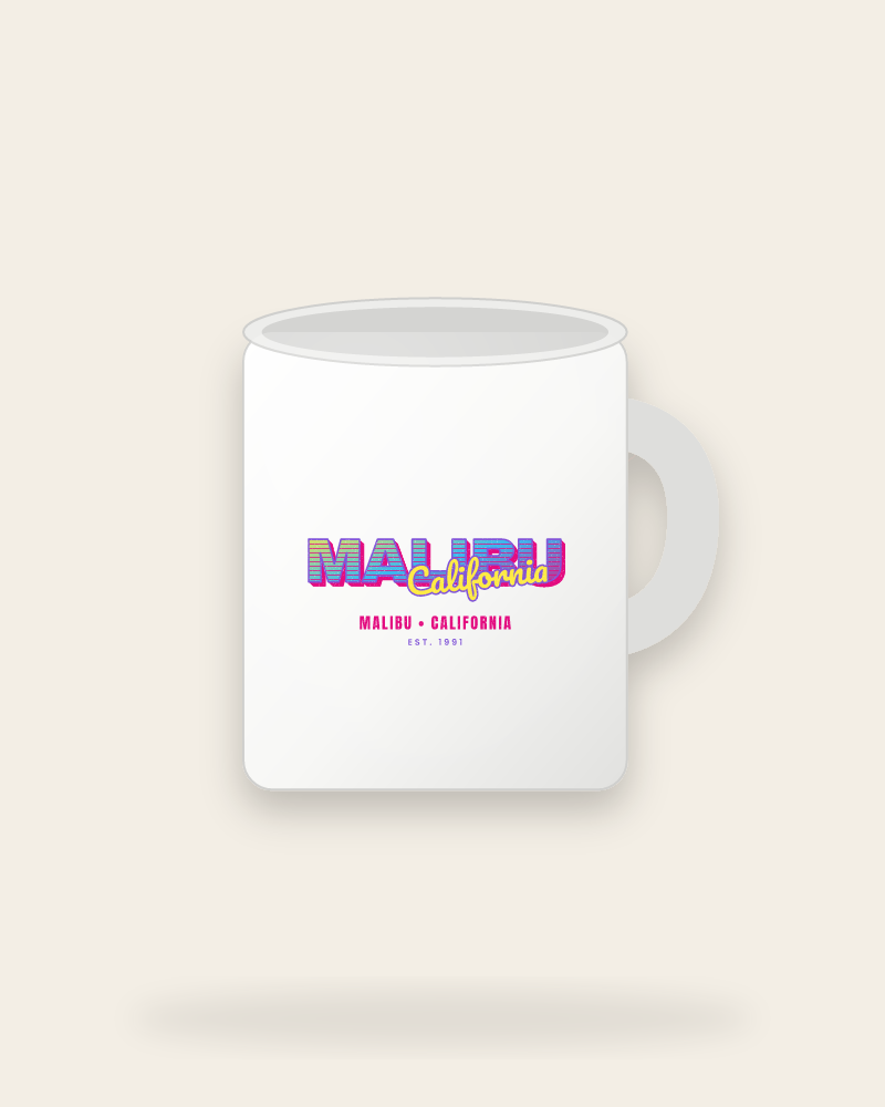 Malibu Music TV Ceramic Mug 11oz