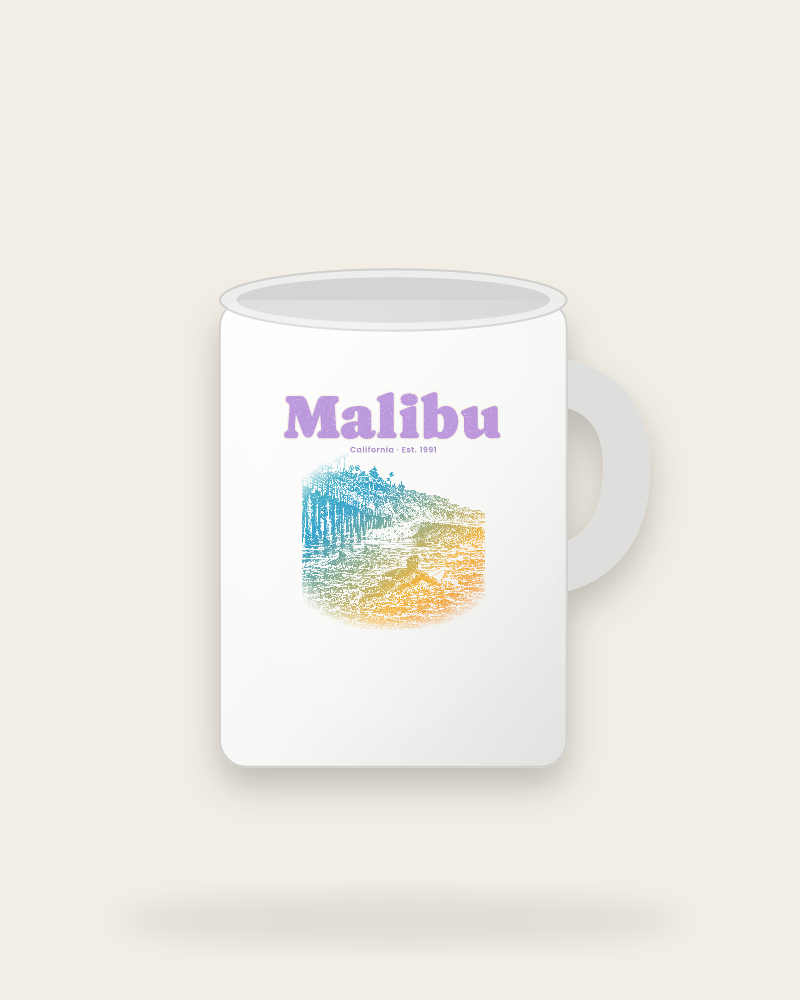 Malibu Point Break Ceramic Mug 15oz
