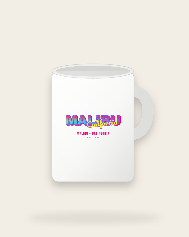 Malibu Music TV Ceramic Mug 15oz