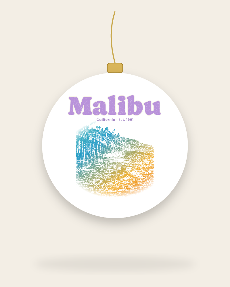 Malibu Point Break Ceramic Ornament