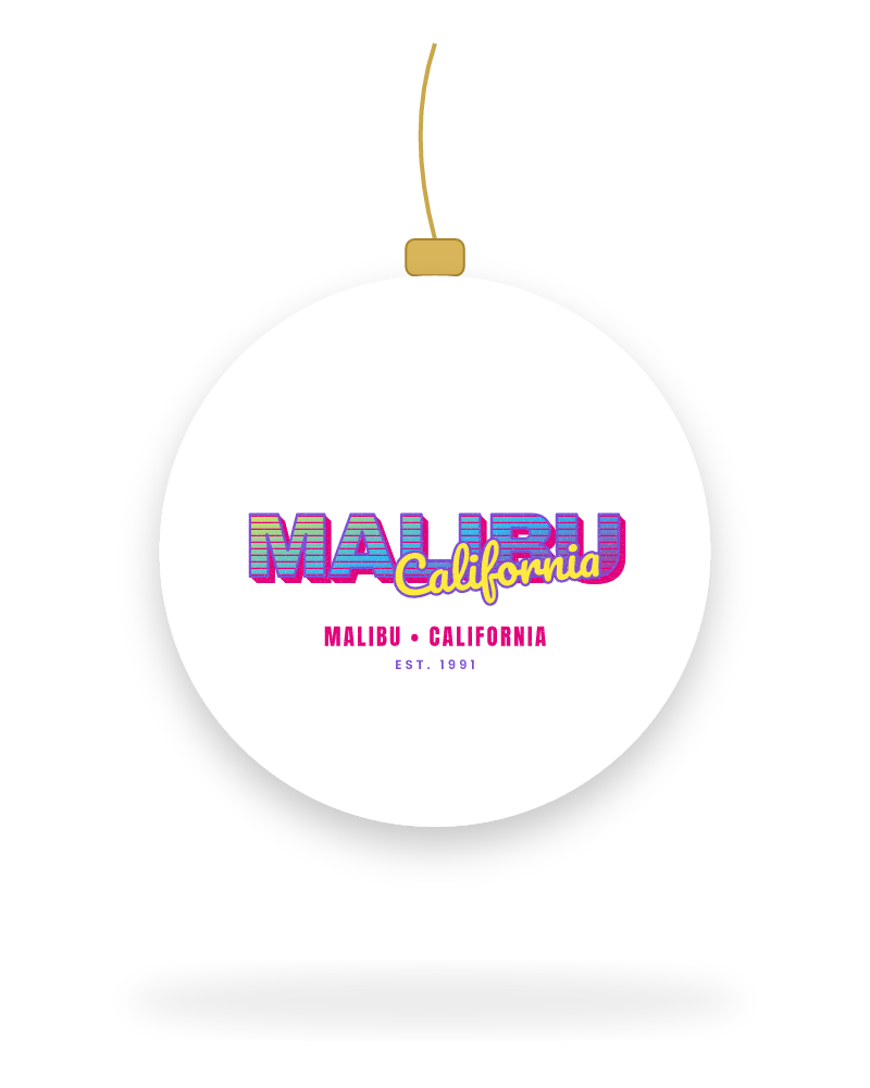 Malibu Music TV Ceramic Ornament