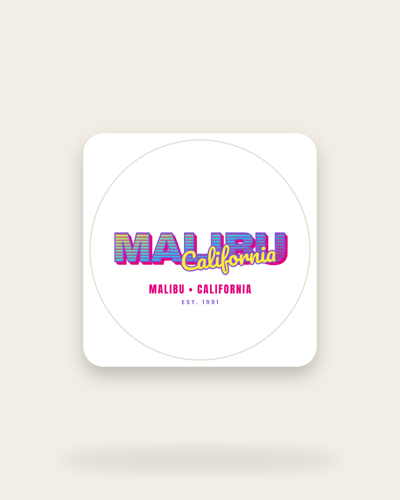Malibu Music TV Kiss-Cut Sticker