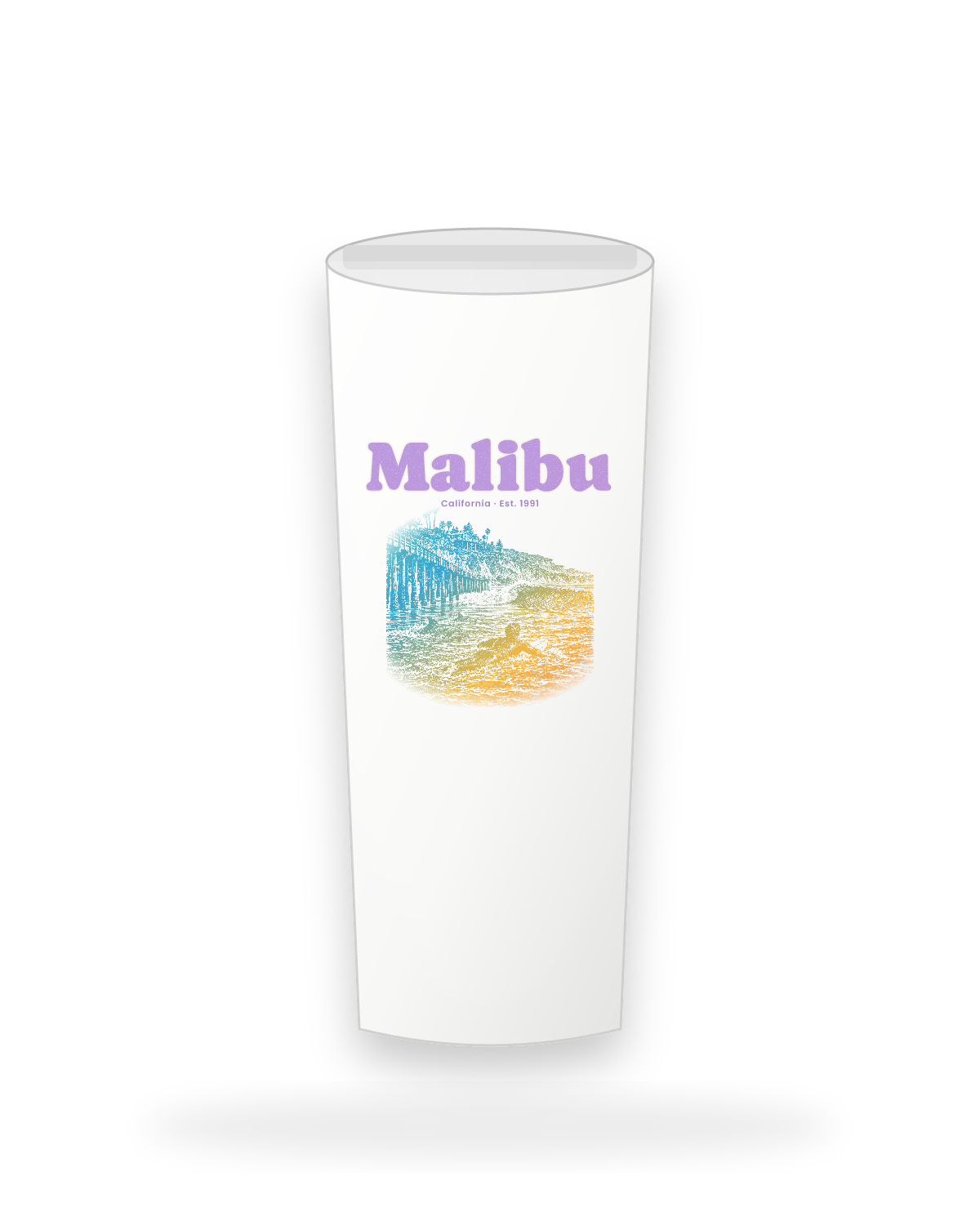 Malibu Point Break Insulated Tumbler 20oz in White