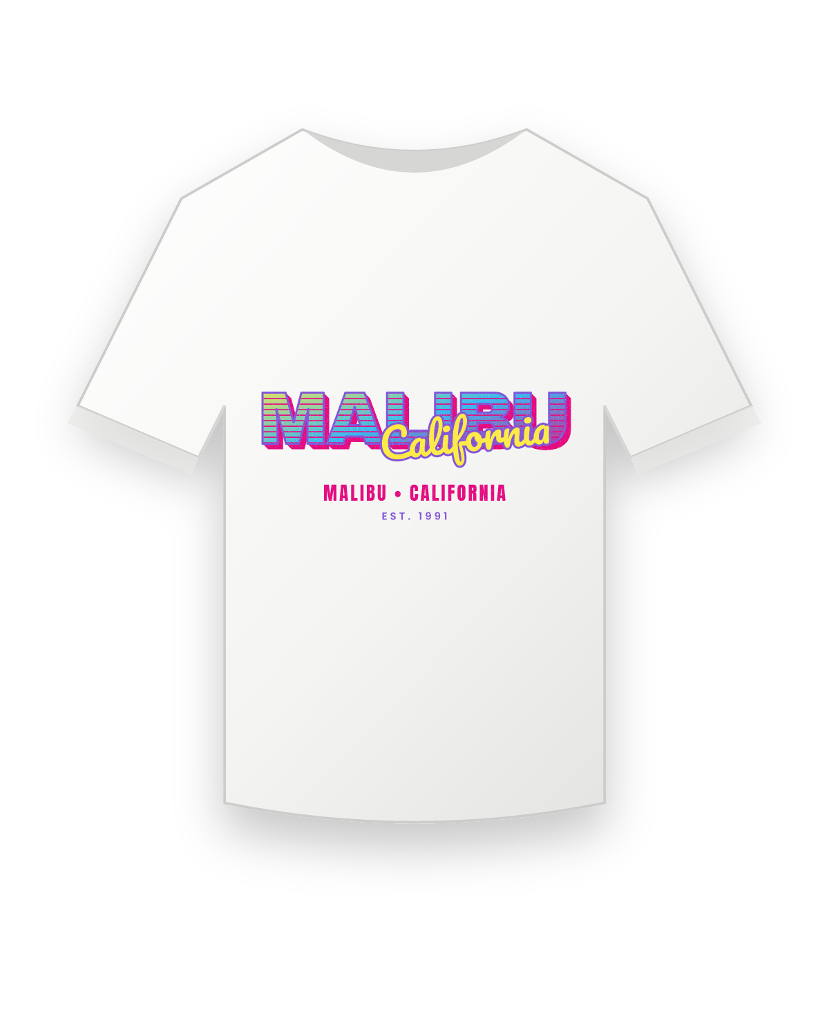 Malibu Music TV Youth Tee in White