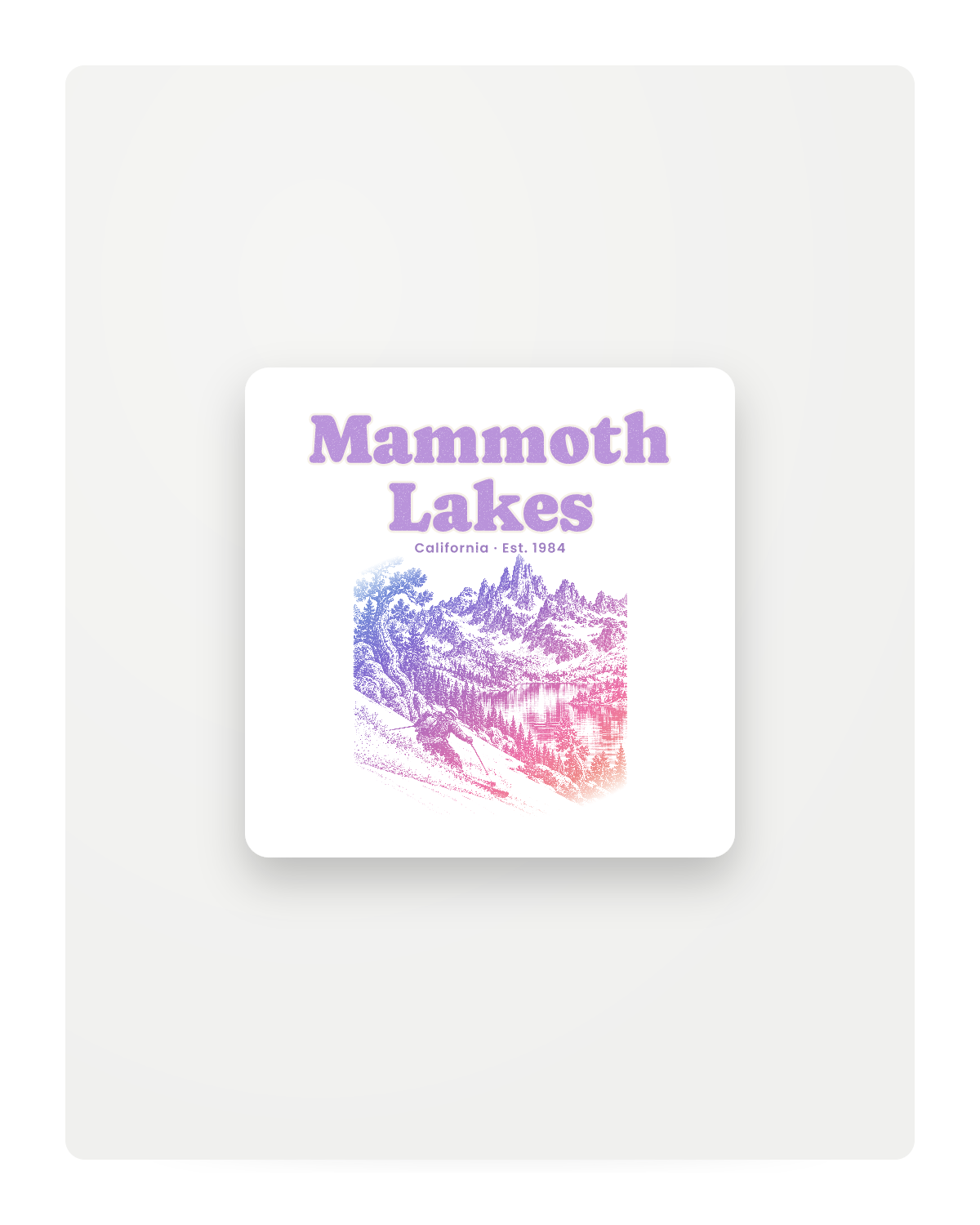 Mammoth Lakes The Minarets Fridge Magnet in White