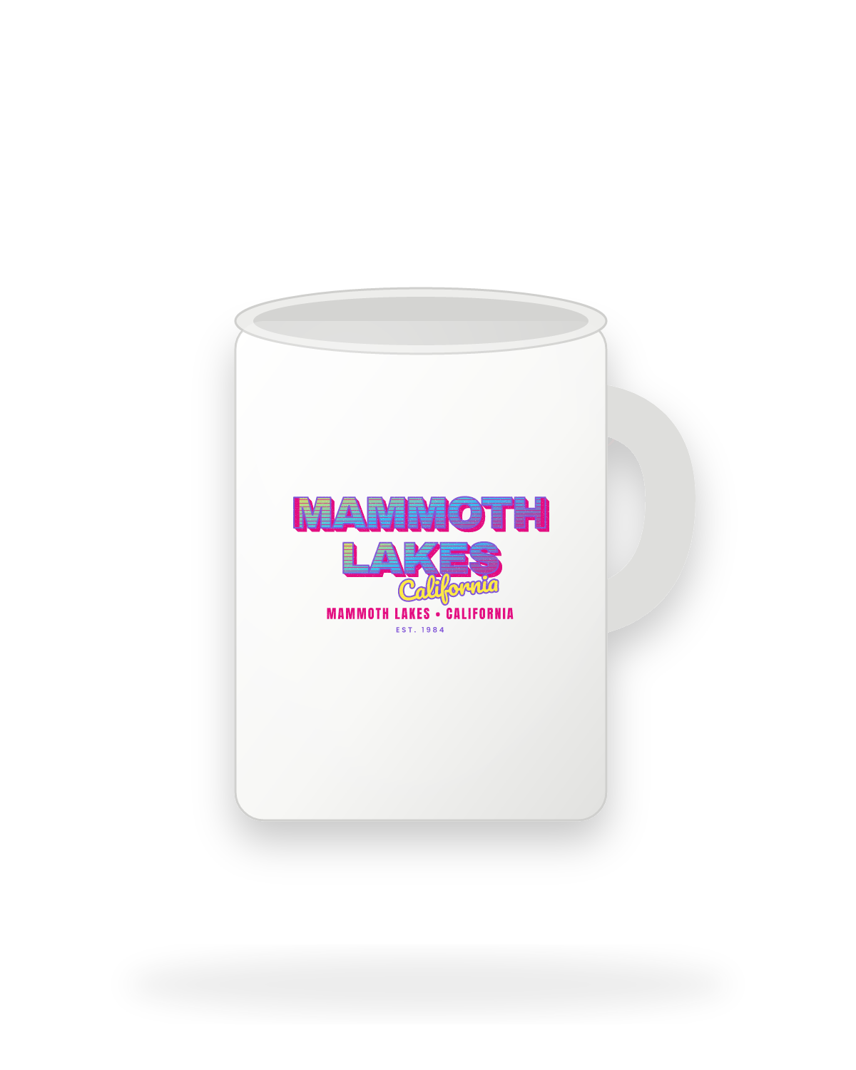 Mammoth Lakes Music TV Ceramic Mug 15oz in White