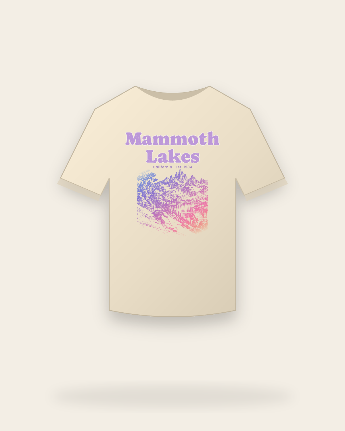 Mammoth Lakes, CA The Minarets Classic Tee in Natural