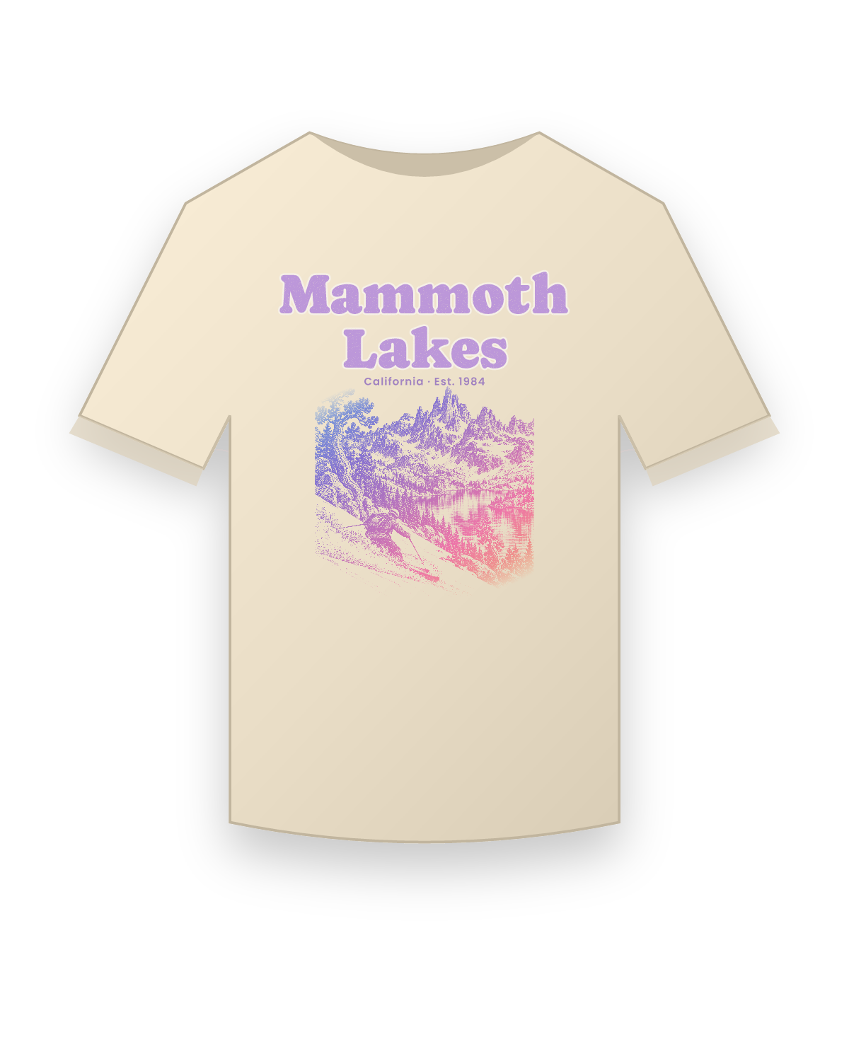 Mammoth Lakes The Minarets Classic Tee in Natural