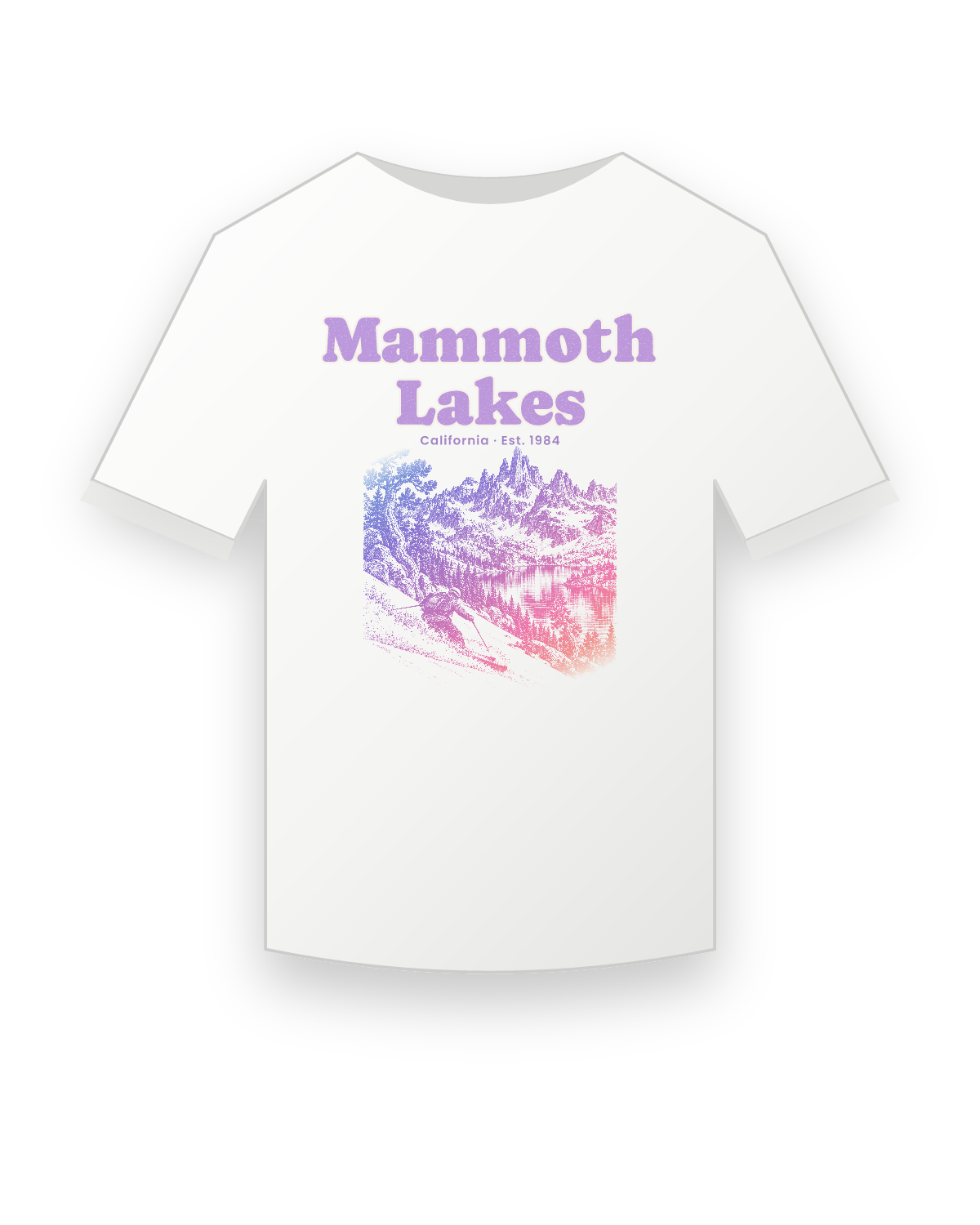 Mammoth Lakes The Minarets Youth Tee in White