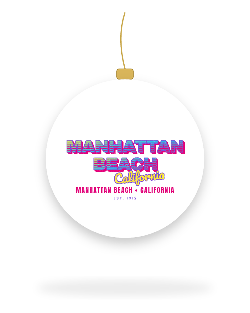 Manhattan Beach Music TV Ceramic Ornament