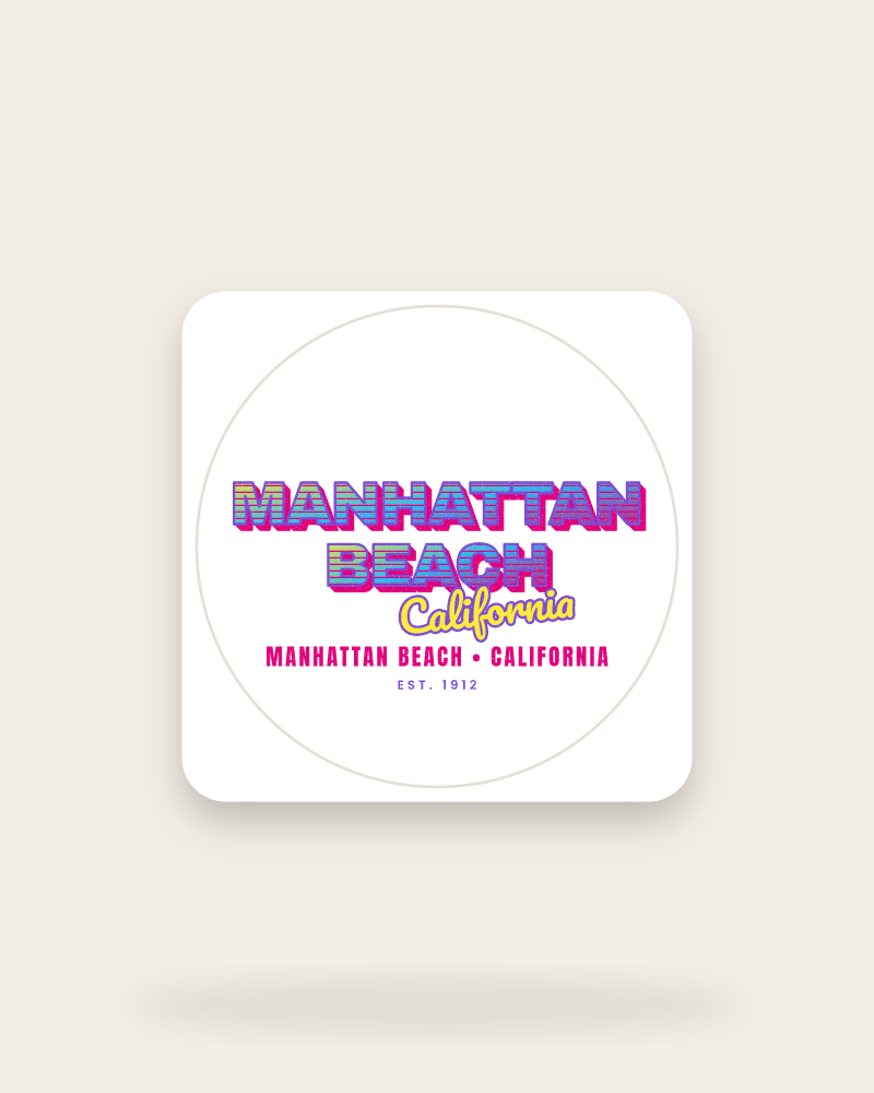 Manhattan Beach Music TV Kiss-Cut Sticker