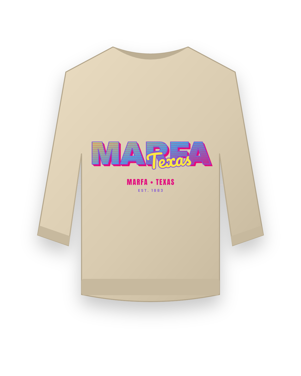 Marfa Music TV Crewneck Sweatshirt in Sand