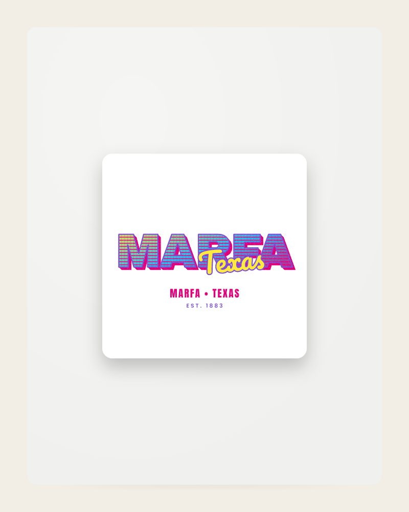 Marfa Music TV Fridge Magnet