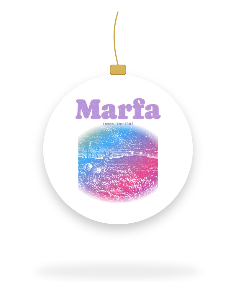 Marfa Desert Lights Ceramic Ornament