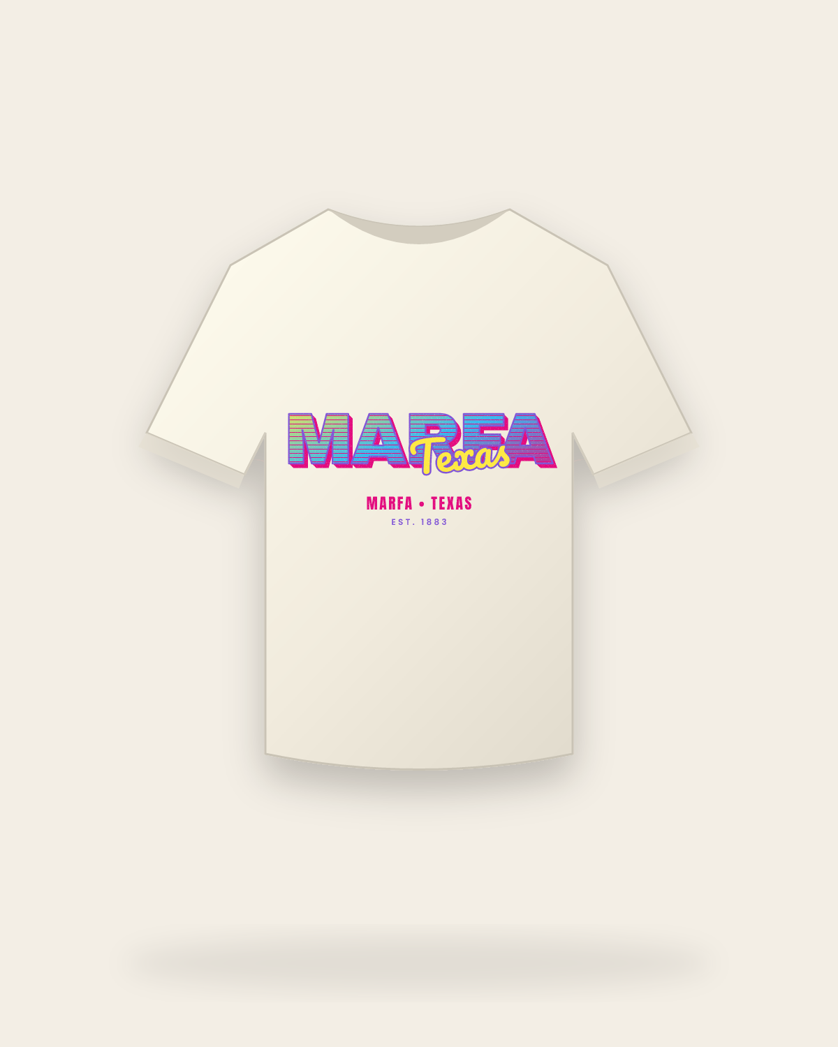 Marfa Music TV Vintage Wash Tee in Ivory